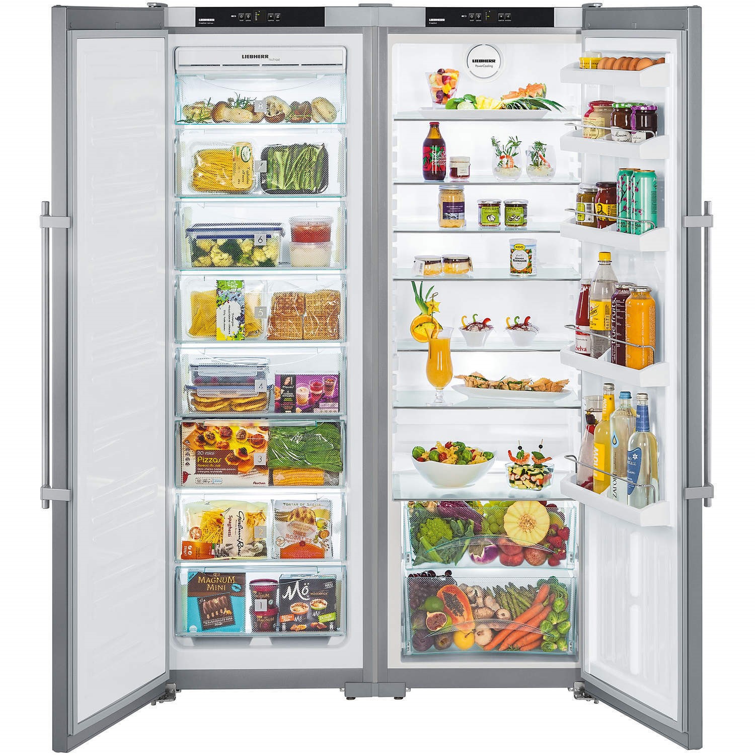 liebherr SBSesf7232 NoFrost Sidebyside American Fridge Freezer With SmartSteel Doors