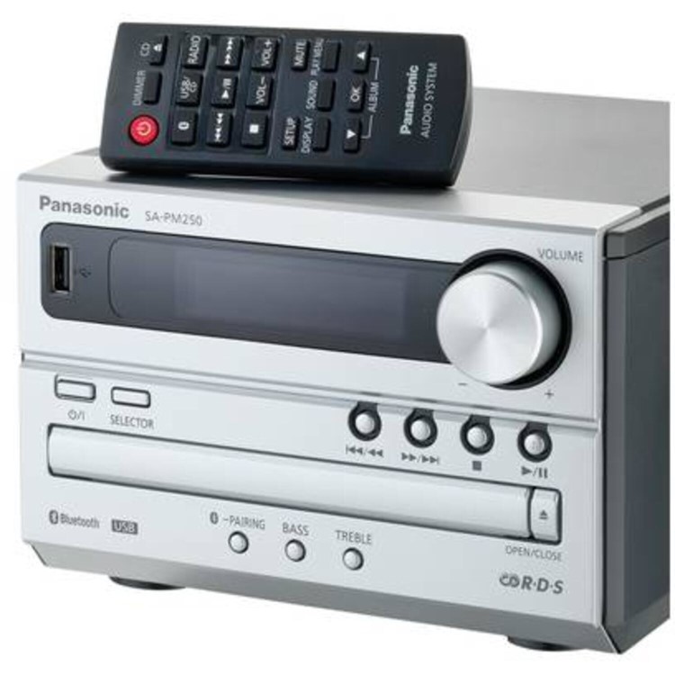 Refurbished Panasonic SC-PM250EB-S 20W Micro Hi-Fi CD System