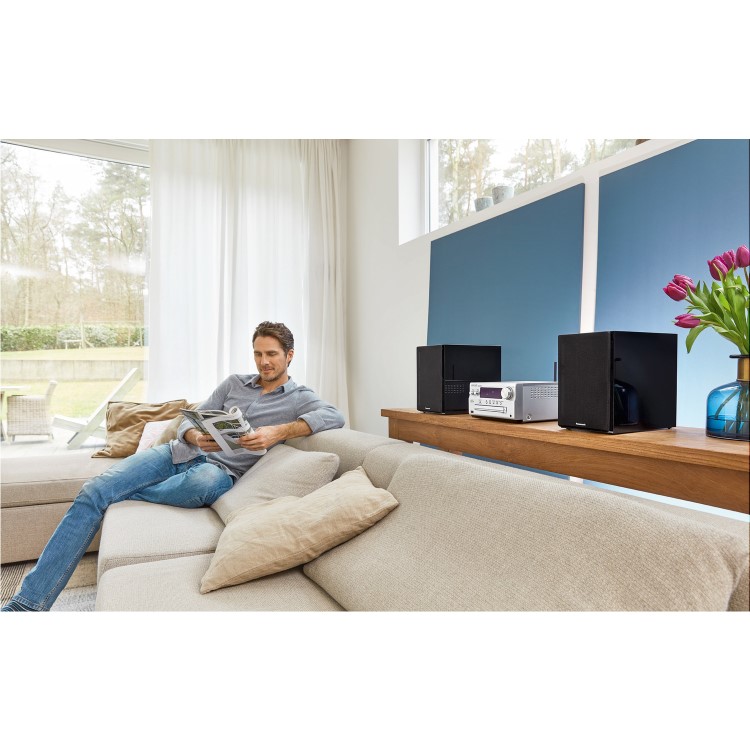 Panasonic SC-PMX152EBS 120W CD Micro Hi-Fi System - Silver