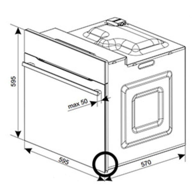 Refurbished CDA SC035BL 60cm Single Built In Electric Oven Black