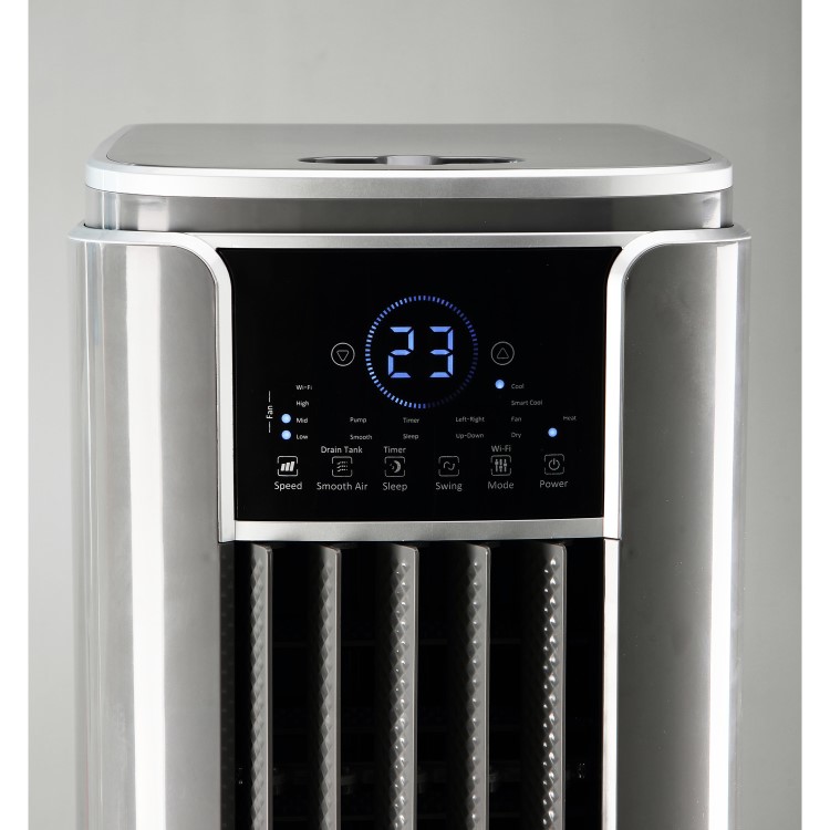 Refurbished electriQ SupremeCool 14000 BTU Quiet Smart Portable Air Conditioner with Heat Pump No Remote