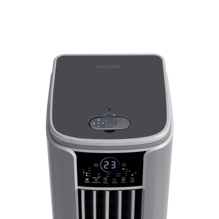 GRADE A1 - electriQ SupremeCool 14000 BTU Quiet Smart Portable Air Conditioner with Heat Pump