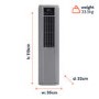 GRADE A1 - electriQ SupremeCool 14000 BTU Quiet Smart Portable Air Conditioner with Heat Pump