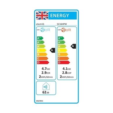 GRADE A2 - electriQ SupremeCool 16000 BTU Quiet Smart Portable Air Conditioner with Heat Pump