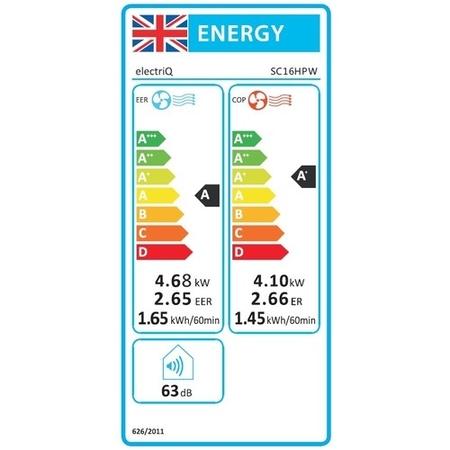 Refurbished electriQ SupremeCool 16000 BTU Quiet Smart Portable Air Conditioner with Heat Pump - No Remote