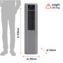 electriQ SupremeCool 16000 BTU Quiet Smart Portable Air Conditioner with Heat Pump