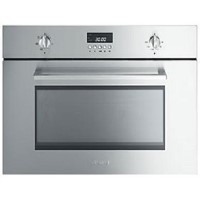 Smeg SC445MCX1 Cucina 45cm High Combination Microwave Oven - Stainless Steel