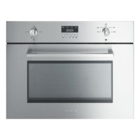Smeg SC445MX Cucina 45cm High Microwave Oven With Grill Stainless Steel