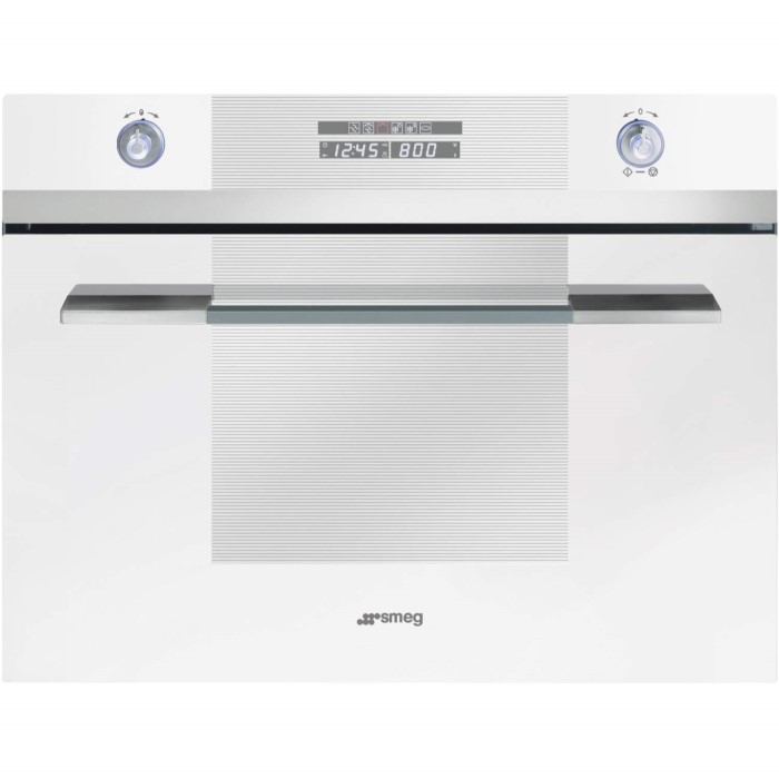 Smeg SC45MB2 Linea 45cm High Built In Microwave Oven With Grill White