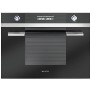 Smeg SC45MCNE2 Linea Compact Combination Microwave Oven Black Glass
