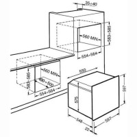 Smeg SC485N-8 Multifunction Electric Built-in Single Maxi Oven - Black