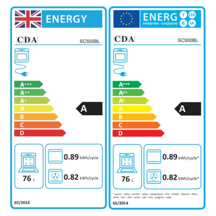 CDA SC500BL Electric Single Oven - Black