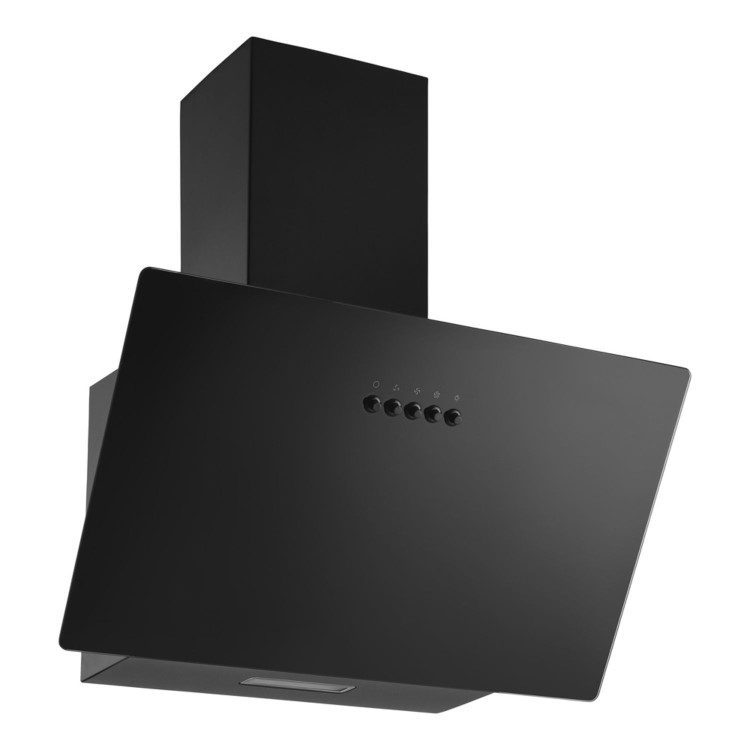 CDA 60cm Angled Chimney Cooker Hood - Black