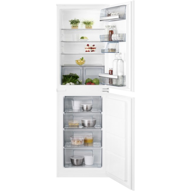 GRADE A2 - AEG SCB61812LS 54cm Wide Low Frost 50-50 Integrated Upright Fridge Freezer - White