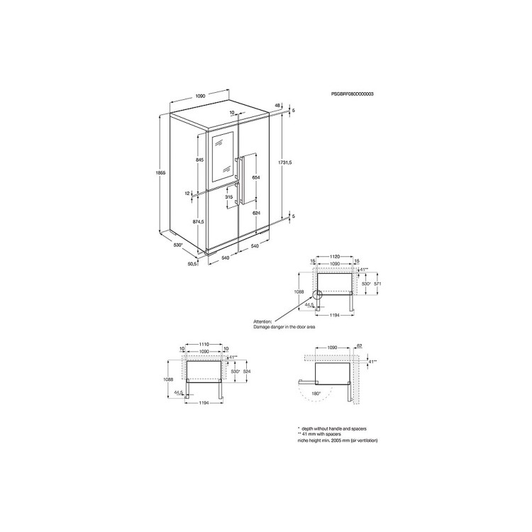 AEG RKE73211DM 54cm Wide Freestanding Fridge - Stainless Steel