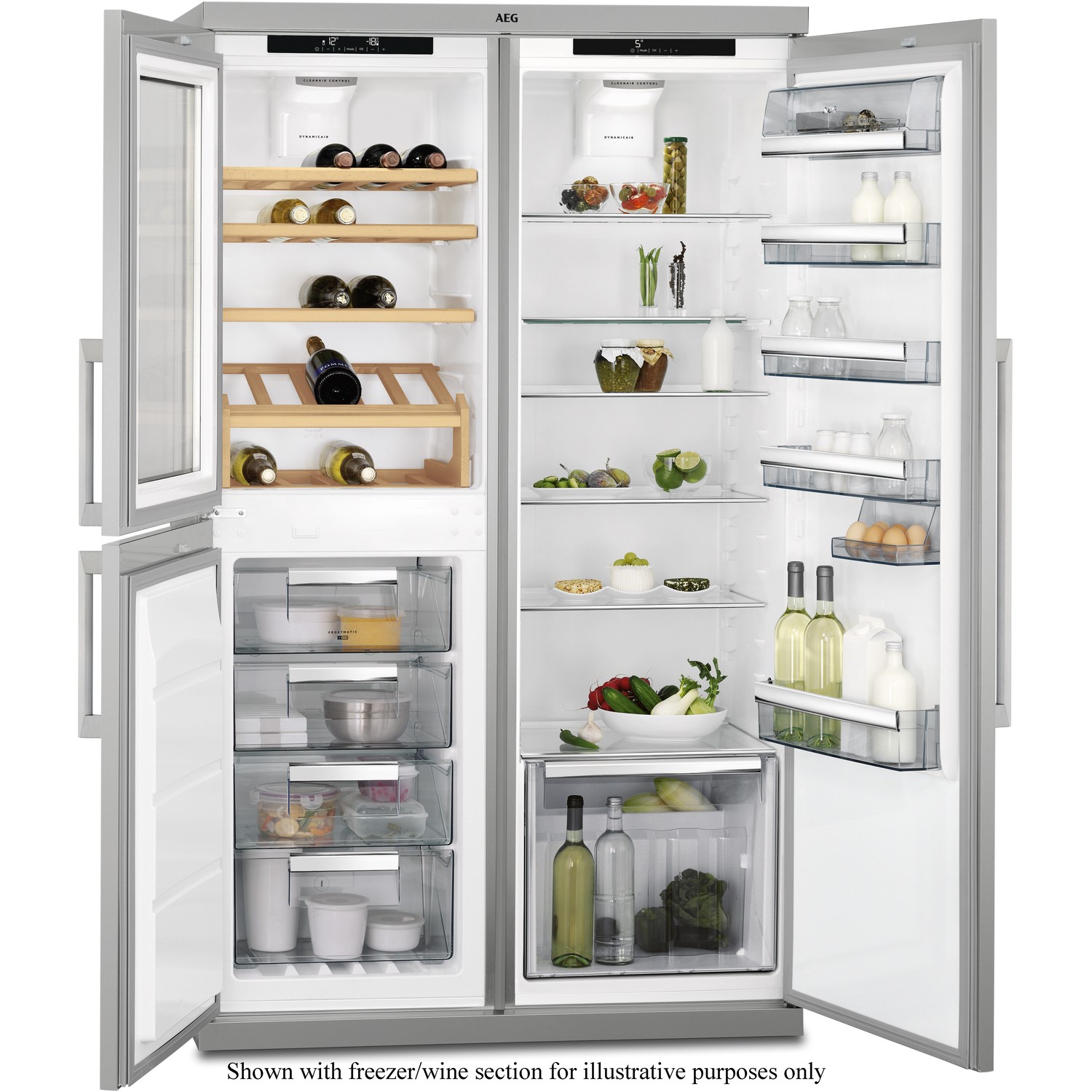 AEG RKE73211DM 54cm Wide Freestanding Fridge Stainless Steel