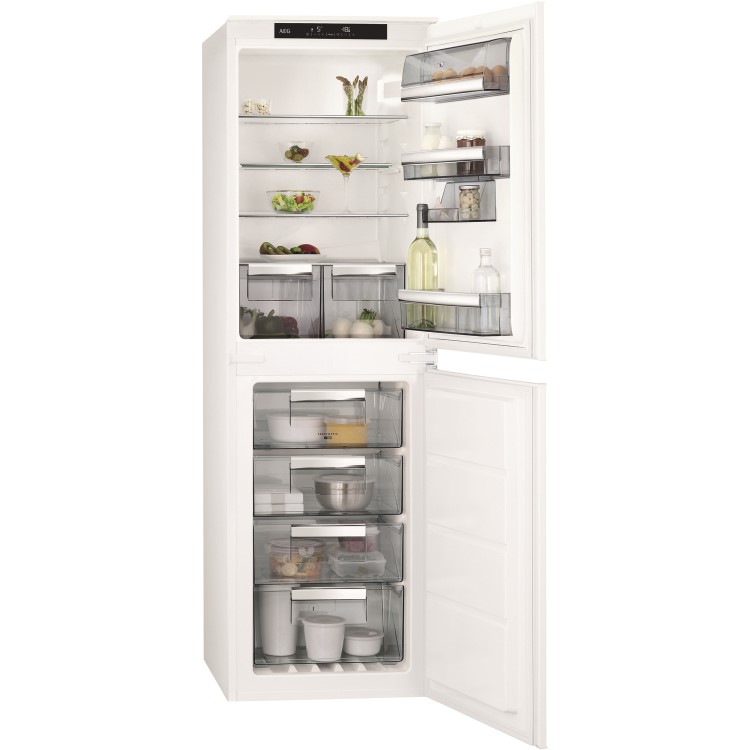 GRADE A2 - AEG SCE8181VNS 50-50 Integrated No Frost Fridge Freezer - Sliding Rail