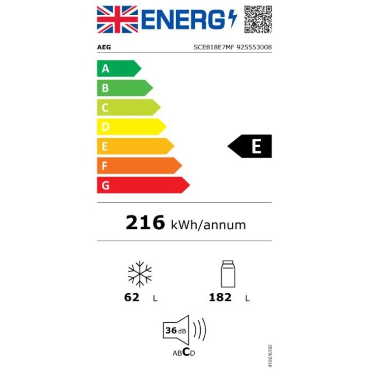 AEG 247 Litre 70/30 Integrated Fridge Freezer