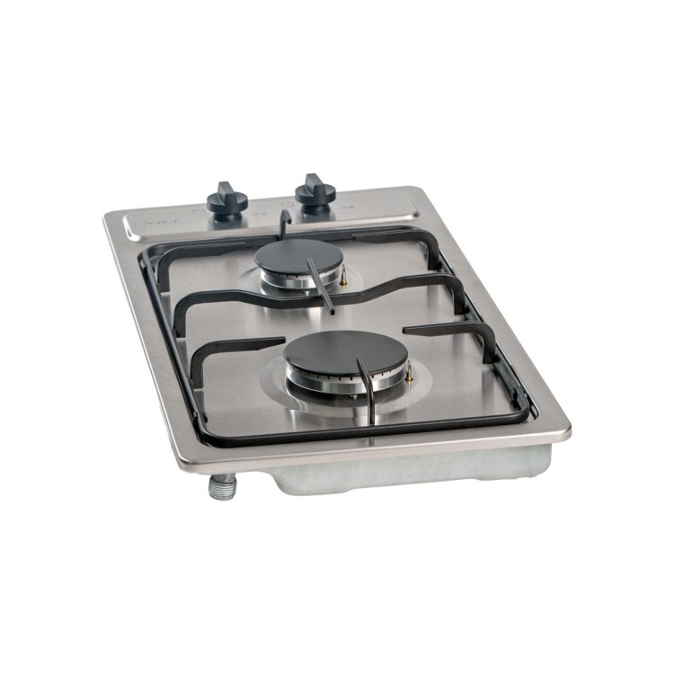 CDA 30cm 2 Burner Domino Gas Hob - Stainless Steel