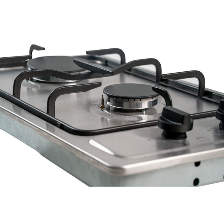 CDA 30cm 2 Burner Domino Gas Hob - Stainless Steel