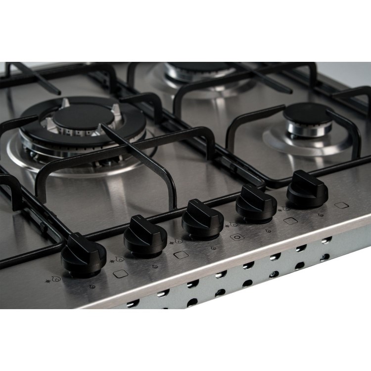 CDA 70cm 5 Burner Gas Hob - Stainless Steel