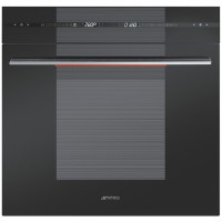 Smeg SCP115A-1 Linea-elite Pyrolytic Multifunction Electric Single Oven in Black