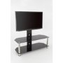 AVF SDCL1140 TV Stand SDC Shaped Combi Plus CM for TVs up to 65" - Chrome and Black