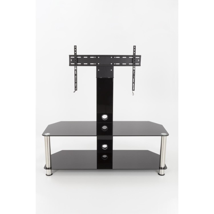AVF SDCL1140 TV Stand SDC Shaped Combi Plus CM for TVs up to 65" - Chrome and Black