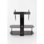 AVF SDCL1140 TV Stand SDC Shaped Combi Plus CM for TVs up to 65" - Chrome and Black