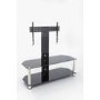AVF SDCL1140 TV Stand SDC Shaped Combi Plus CM for TVs up to 65" - Chrome and Black