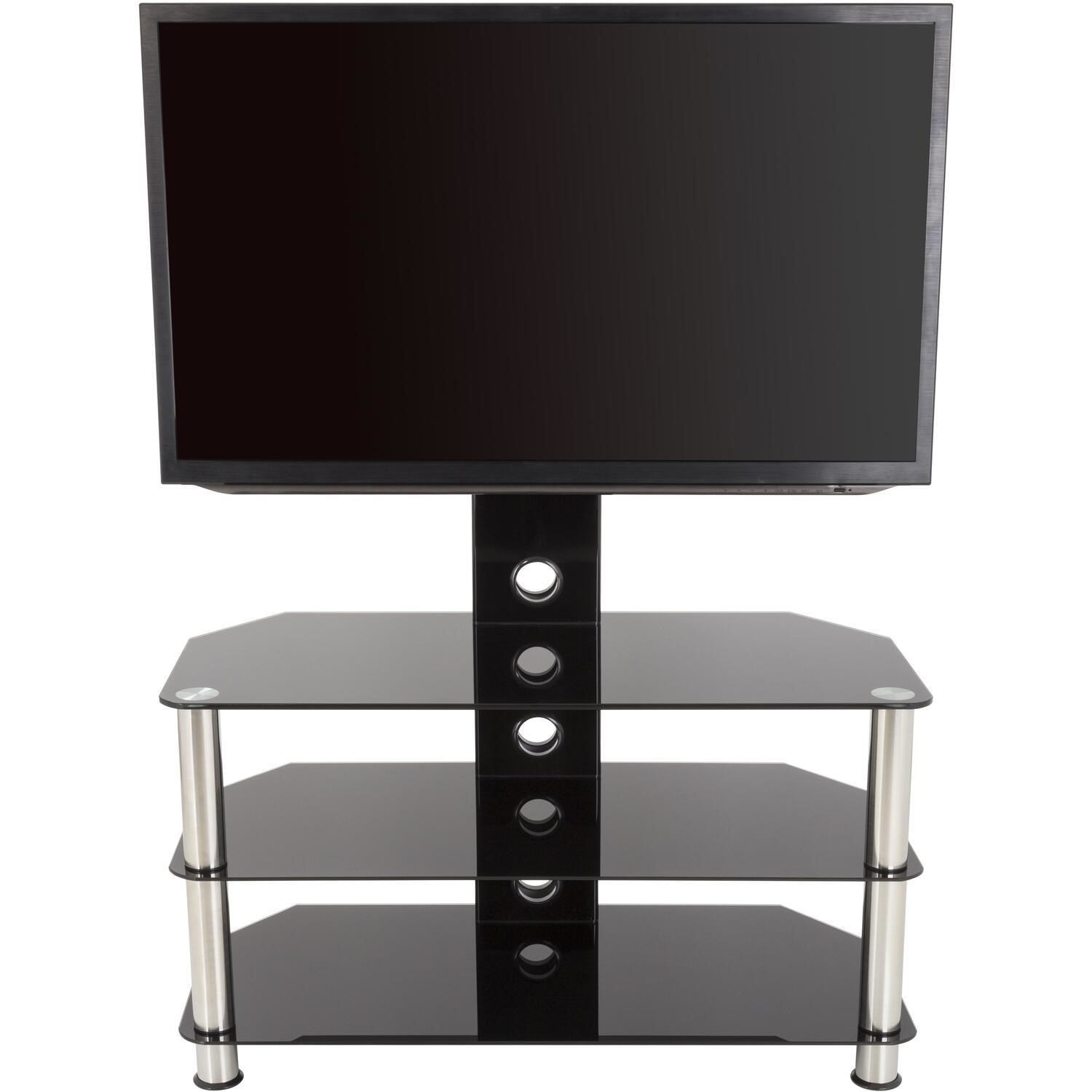 AVF SDCL900 TV Stand SDC Shaped Combi Plus CM for TVs up to 60 - Chrome and Black