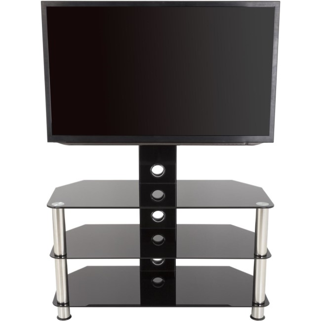 AVF SDCL900 TV Stand SDC Shaped Combi Plus CM for TVs up to 60" - Chrome and Black