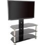 AVF SDCL900 TV Stand SDC Shaped Combi Plus CM for TVs up to 60" - Chrome and Black