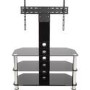 AVF SDCL900 TV Stand SDC Shaped Combi Plus CM for TVs up to 60" - Chrome and Black