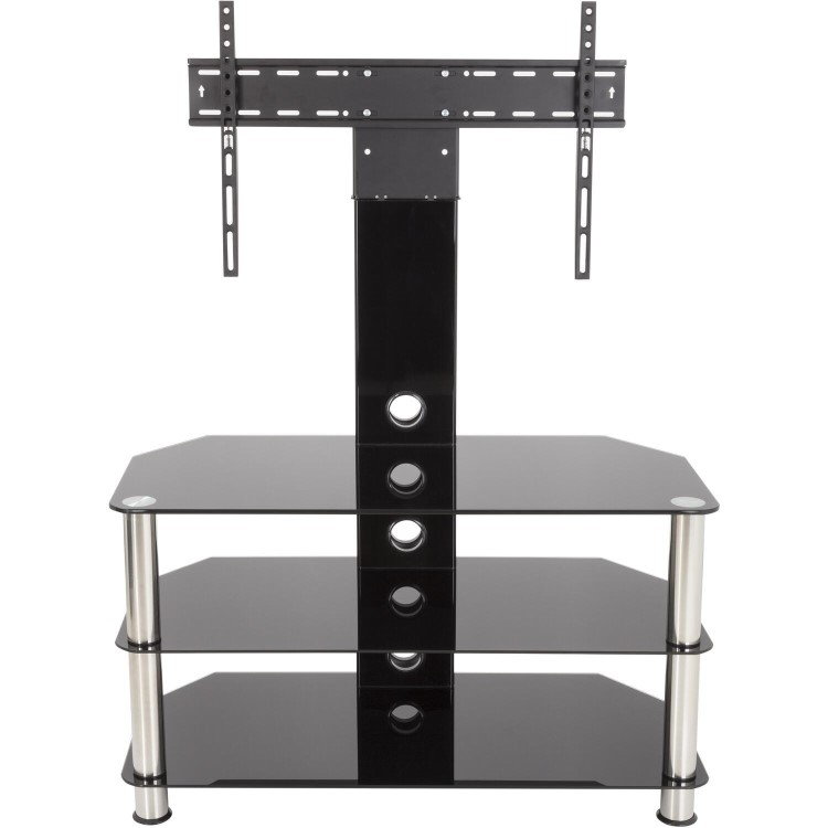 AVF SDCL900 TV Stand SDC Shaped Combi Plus CM for TVs up to 60" - Chrome and Black