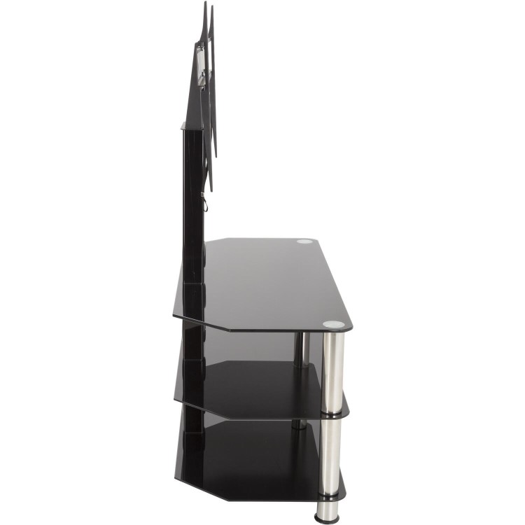 AVF SDCL900 TV Stand SDC Shaped Combi Plus CM for TVs up to 60" - Chrome and Black