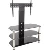 AVF SDCL900 TV Stand SDC Shaped Combi Plus CM for TVs up to 60&quot; - Chrome and Black