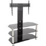 AVF SDCL900 TV Stand SDC Shaped Combi Plus CM for TVs up to 60" - Chrome and Black