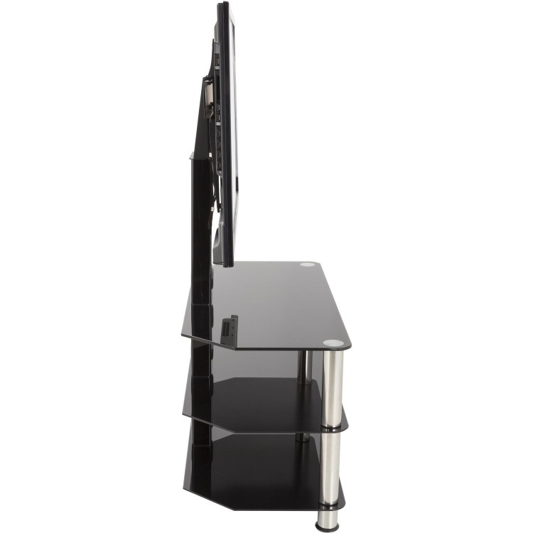 AVF SDCL900 TV Stand SDC Shaped Combi Plus CM for TVs up to 60" - Chrome and Black