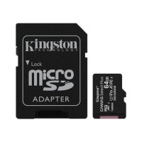 Kingston Canvas Select Plus 64GB UHS-I Micro SD Memory Card + SD Adapter  Kingston Canvas Select Plus 64GB UHS-I Micro SD Memory Card + SD Adapter