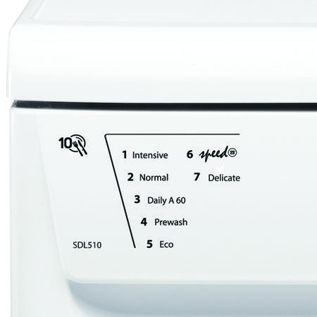 Hotpoint SDL510P Aquarius 10 Place Slimline Freestanding Dishwasher in White