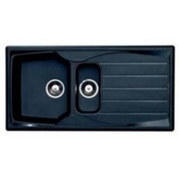 Astracast SE15BLHOMESK Sierra 1.5 Bowl Reversible Drainer Teflite Composite Sink - Black