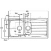 Astracast SE15BLHOMESK Sierra 1.5 Bowl Reversible Drainer Teflite Composite Sink - Black