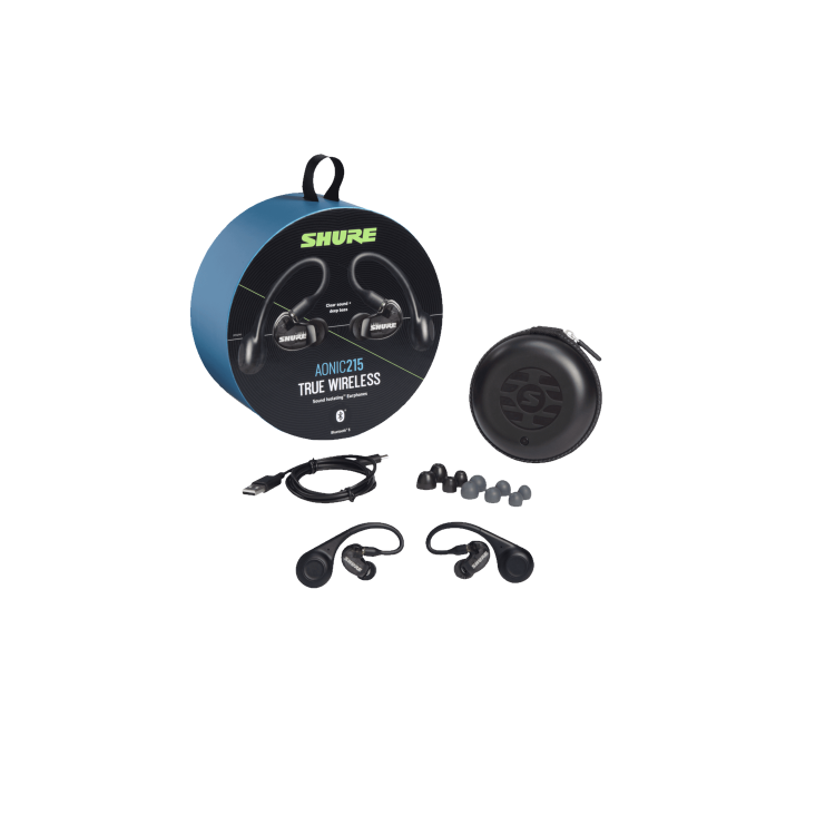 Shure Aonic 215 True Wireless Sound Isolating Earphones Black 