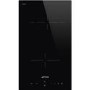 Refurbished Smeg SE232TD1 30cm 2 Zone Domino Frameless Ceramic Hob Black