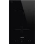 Refurbished Smeg SE232TD 30cm Straight Edge Glass Ceramic Hob with Touch Controls