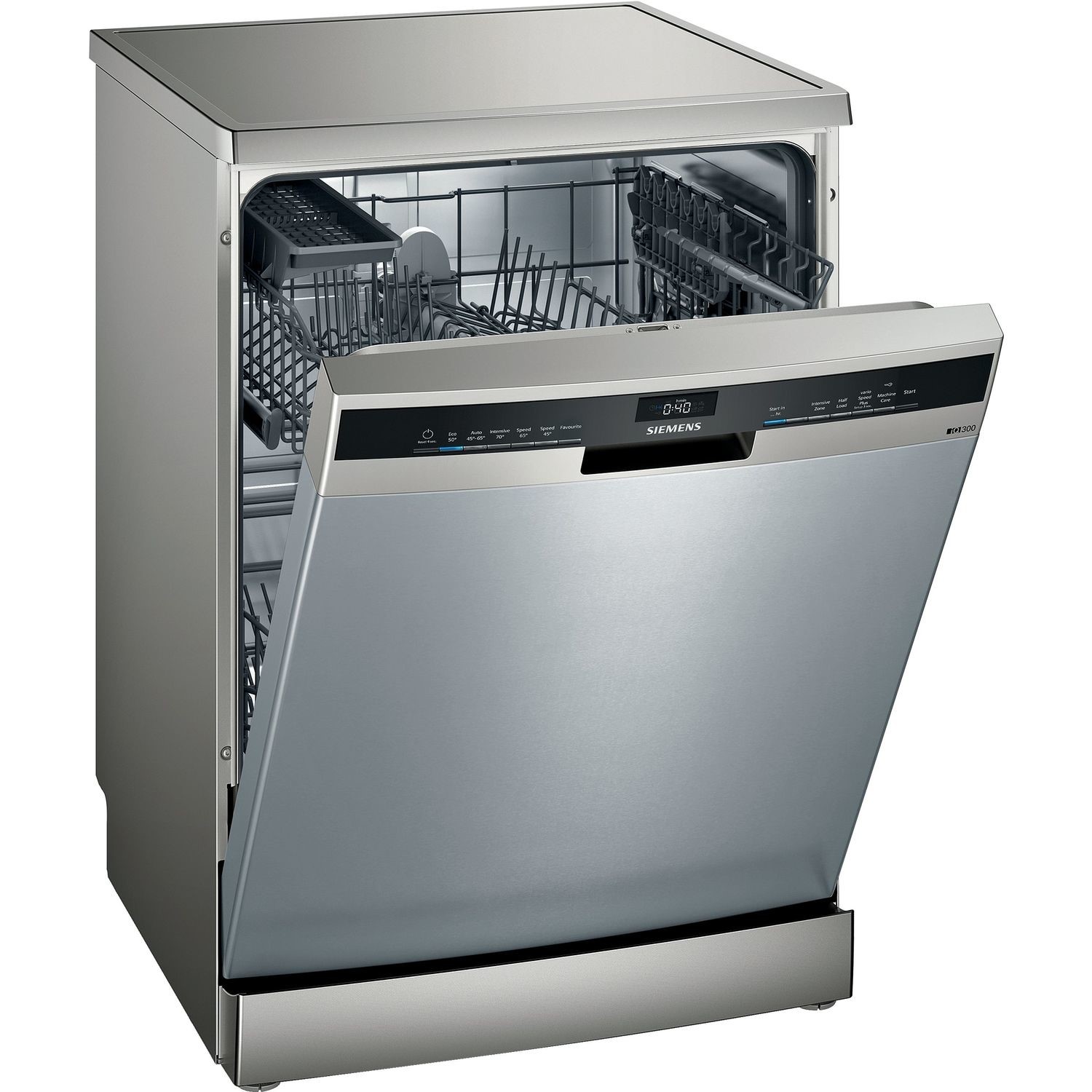 Refurbished Siemens iQ300 SE23HI60AG 13 Place Freestanding Dishwasher Silver With Stainless Steel Do