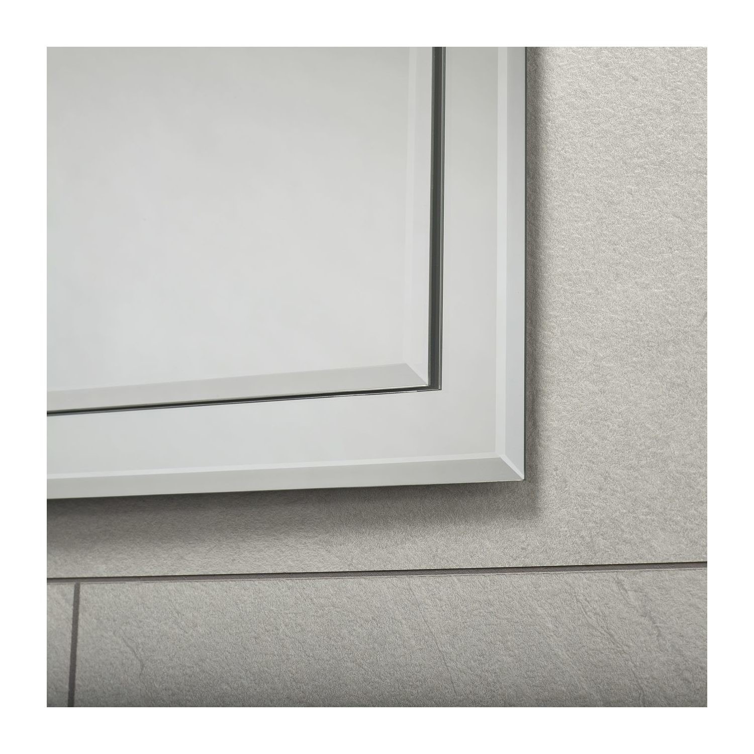 Rectangular Bathroom Mirror Dual Tier 600 x 400mm - Sensio Rockford