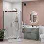 Sensio Nebula Oval Bronze Heated Bathroom Mirror with Lights 500 x 800mm