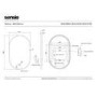 Sensio Nebula Oval Bronze Heated Bathroom Mirror with Lights 500 x 800mm